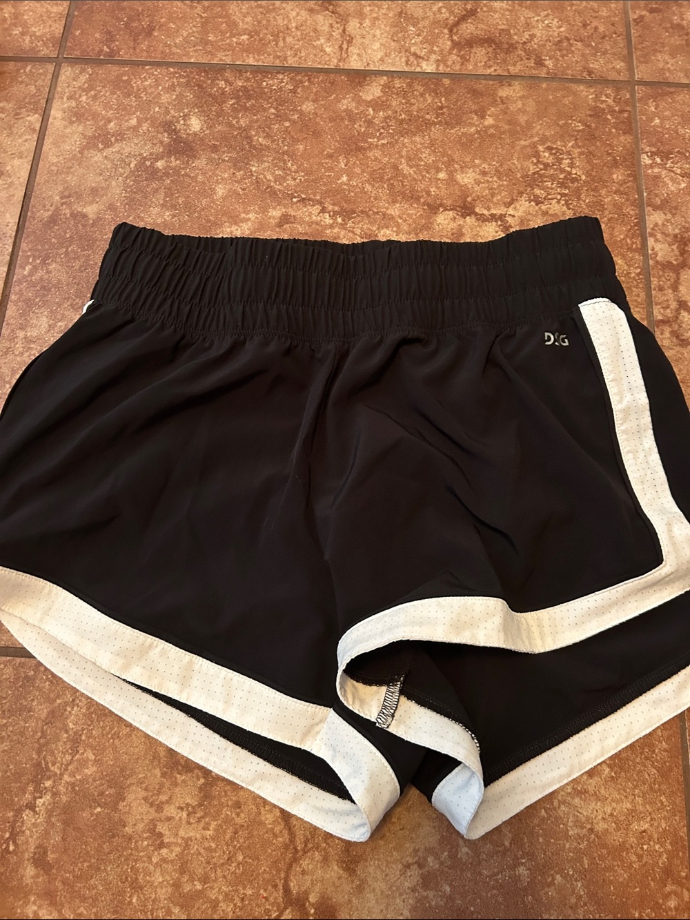 D&G Black Shorts with White Trim
